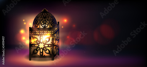 Poster for muslim religion holiday. Vector illustration.
