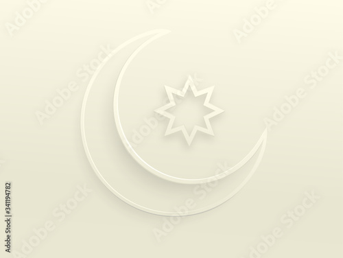 Poster for muslim religion holiday. Vector illustration.