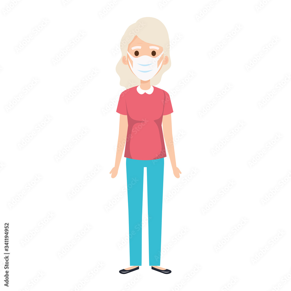 old woman using face mask isolated icon vector illustration design old woman using face mask isolated icon vector illustration design