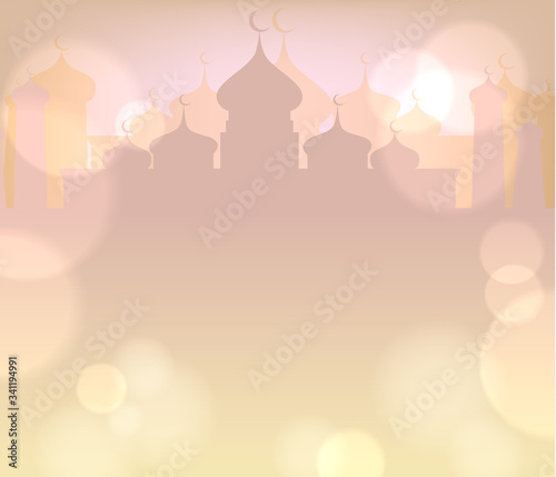 Poster for muslim religion holiday. Vector illustration.