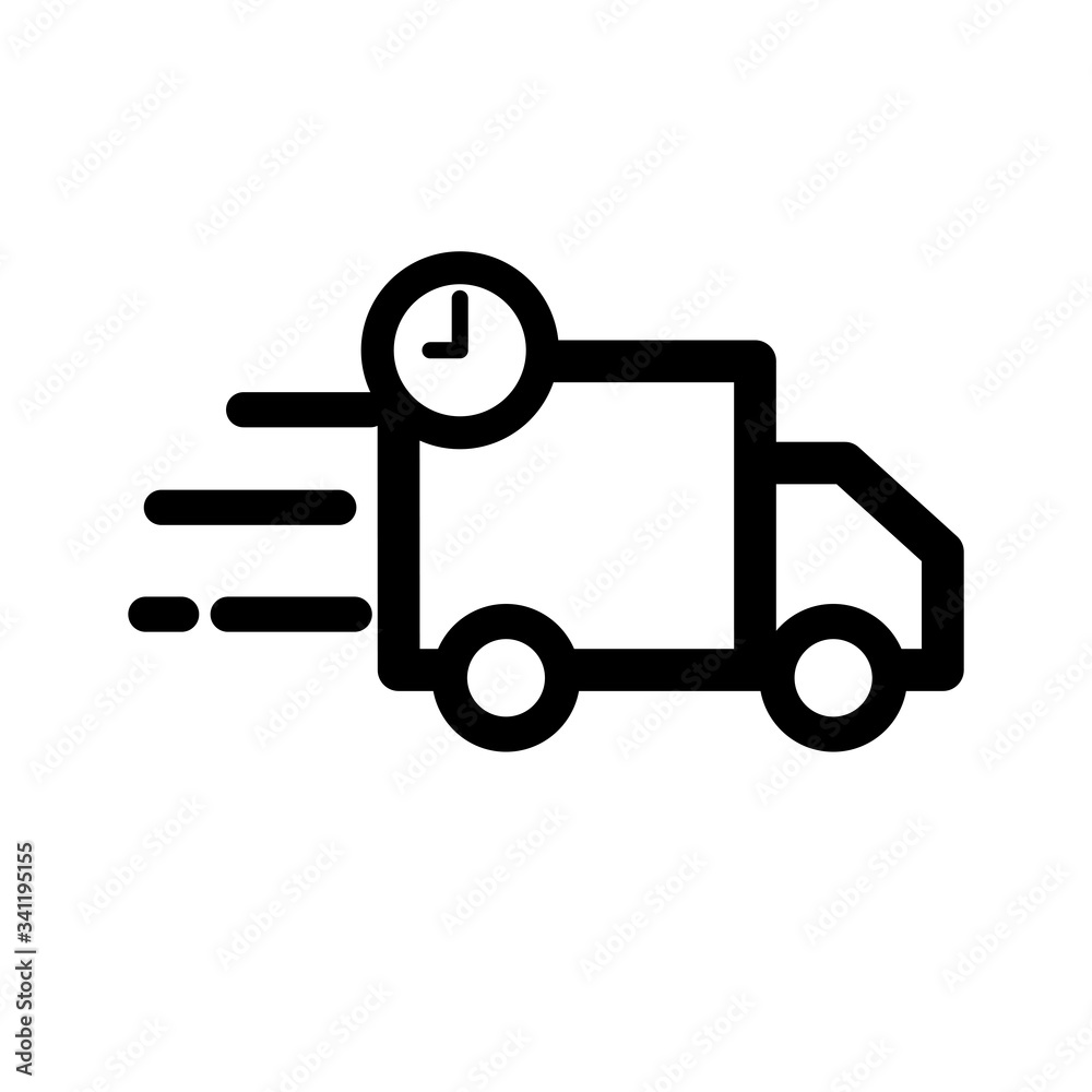Delivery on time symbol. design template vector
