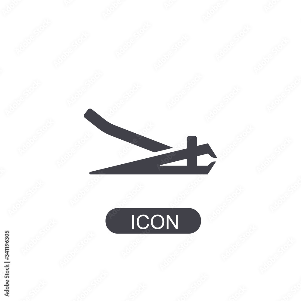 Nail clippers outline vector icon.