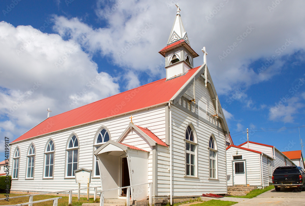 Port Stanley, Falkland Islands, St. Mary's Catholic Church.
 In addition to the English Protestant Church, there is also a Catholic Church.