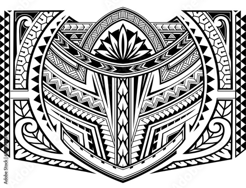 Sleeve tattoo in Maori style