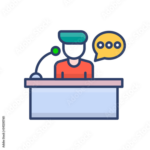 commentator Vector Icon