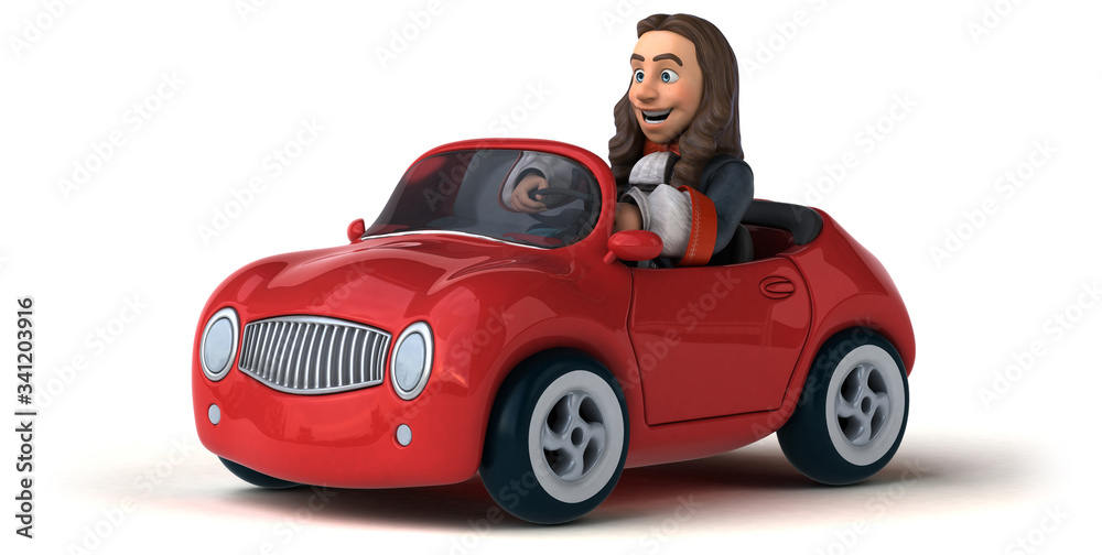 3D Illustration of a cartoon man in historical baroque costume 3D Illustration of a cartoon man in historical baroque costume