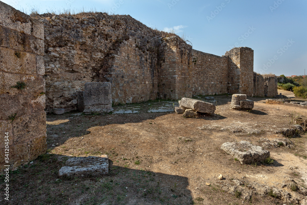 Roman defensive wall in Conimbriga, Portugal