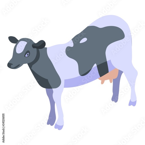 Milk cow icon. Isometric of milk cow vector icon for web design isolated on white background