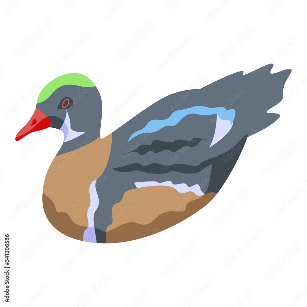Obraz premium Duck icon. Isometric of duck vector icon for web design isolated on white background