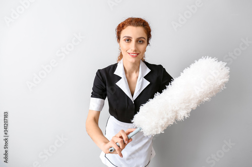 Beautiful young chambermaid...