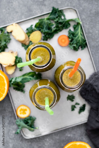 Ginger and kale juice