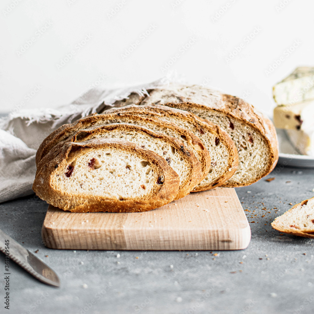Sliced bread loaf