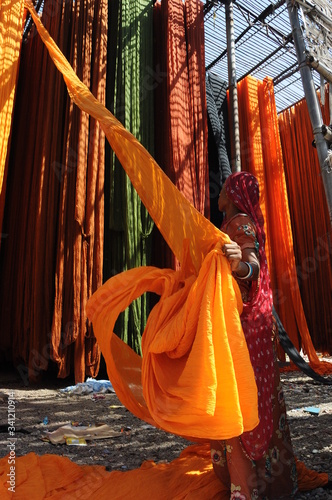woman , textile Industry , rural Rajasthan, India