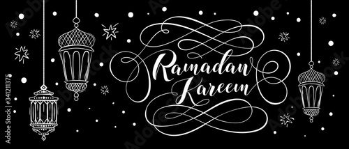 Poster for muslim religion holiday. Vector illustration.