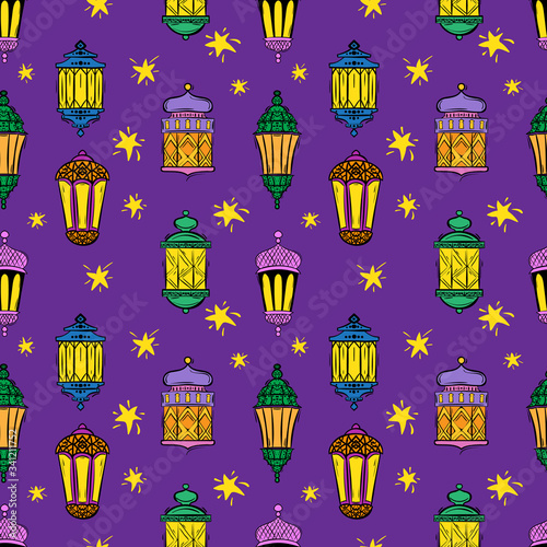 Poster for muslim religion holiday. Vector illustration.