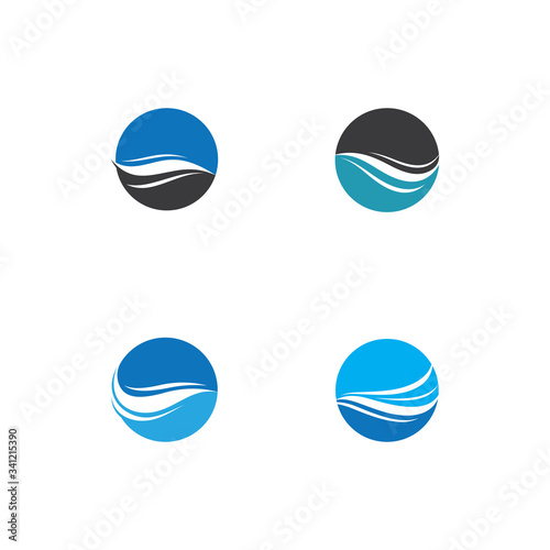 Water wave logo icon illustration
