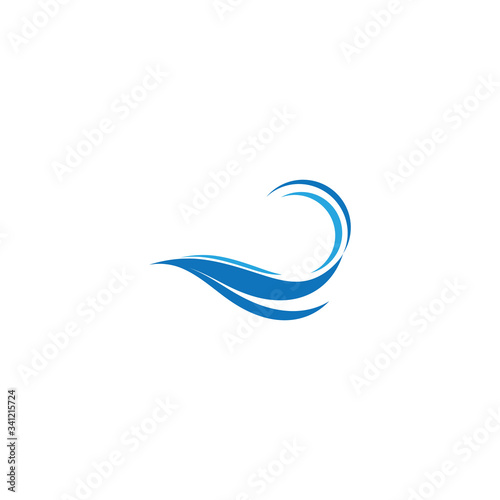 Water wave logo icon illustration