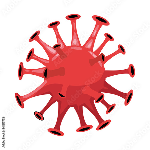 covid19 particle pandemic isolated icon