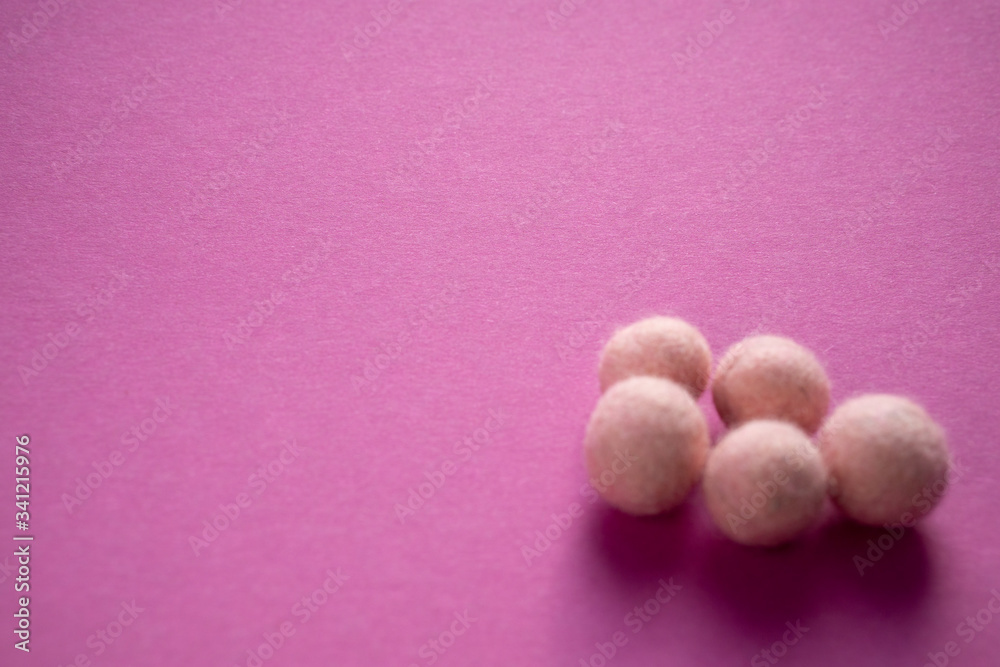 Materials for hobbies. Wool balls for anist or accessories Materials for hobbies. Wool balls for anist or accessories