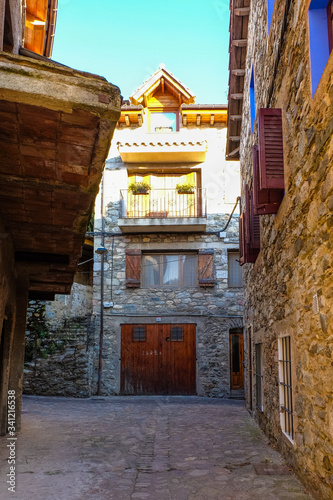 Ancient medieval town of Camprodon in Gerona, Spain. © alzamu79