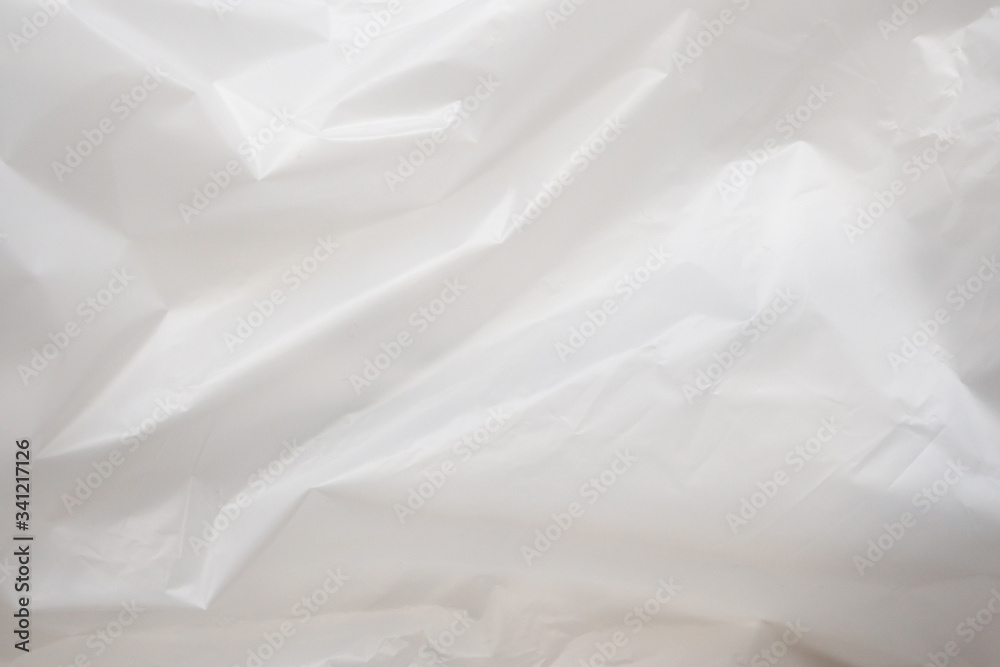 Obraz premium White plastic bag background texture close up