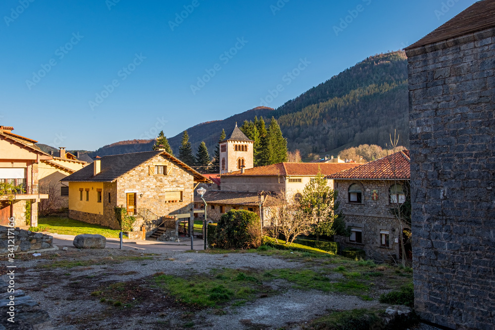 Ancient medieval town of Camprodon in Gerona, Spain. Ancient medieval town of Camprodon in Gerona, Spain.