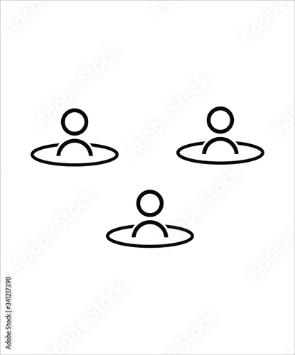 social distance line icon,vector best line icon.