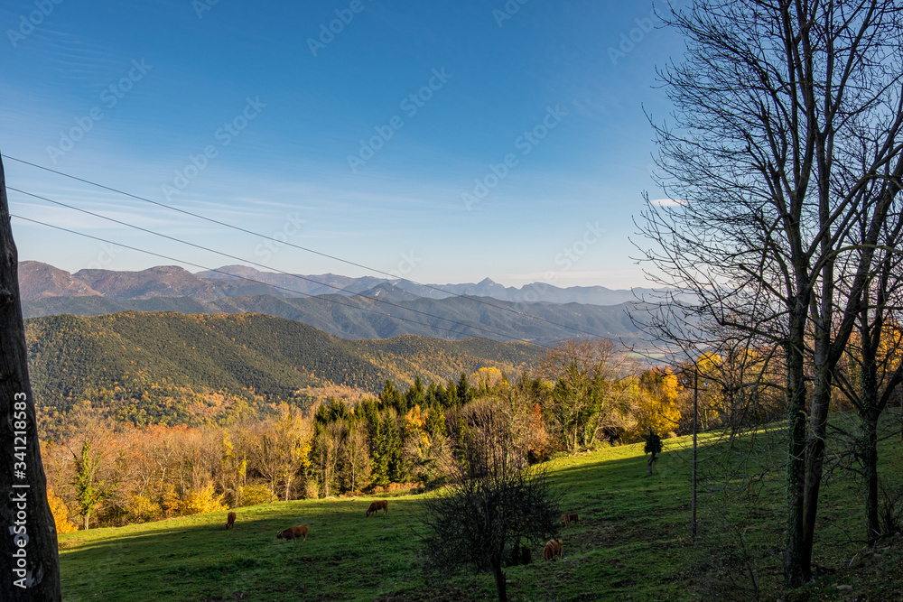 Pyrenees view in autumn.