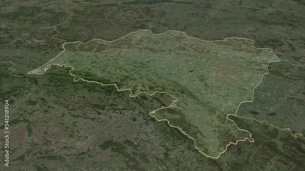 Lower Silesian, voivodeship with its capital, zoomed and extruded on the satellite map of Poland in the conformal Stereographic projection. Animation 3D Lower Silesian, voivodeship with its capital, zoomed and extruded on the satellite map of Poland in the conformal Stereographic projection. Animation 3D