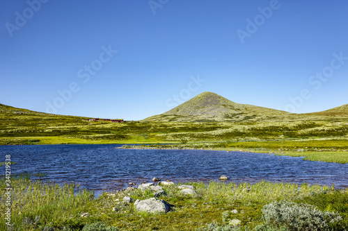 Berggipfel  Muen im Rondane Nationalpark in Norwegen