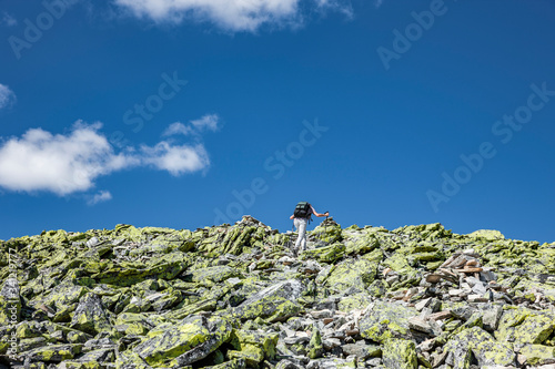 Aufstieg zum Gipfel des Muen im Rondane Nationalpark, Norwegen