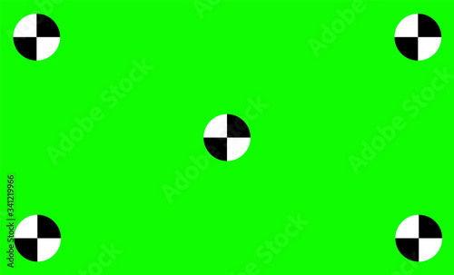 Green Screen With Tracking Motions Mark. Vector illusration