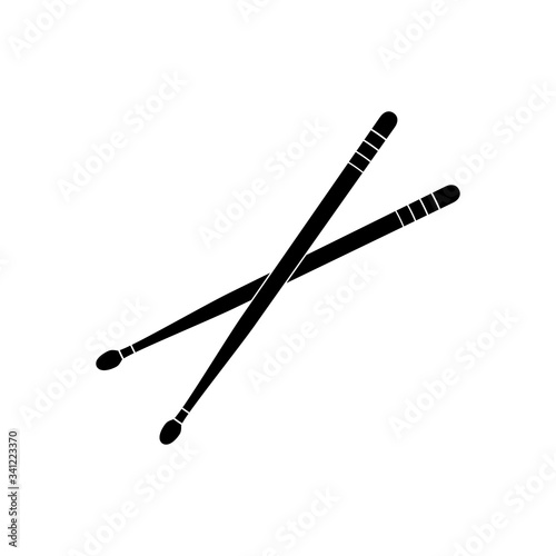 Drumsticks icon. Percussion musical instrument. Vector illustration.