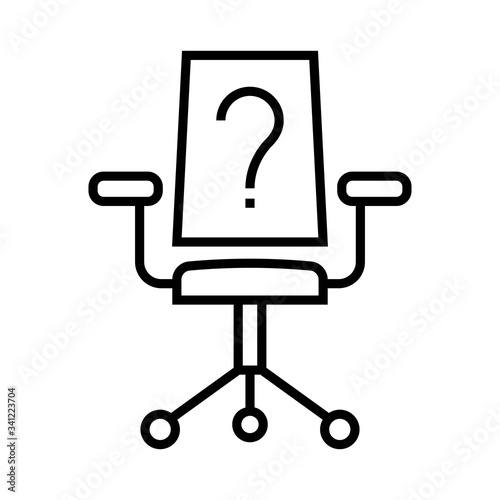 Vacancy icon in trendy line style.