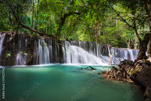 Beauty in nature, Huay Mae Khamin waterfall in tropical forest of national park, Kanchanaburi, Thailand   © totojang1977