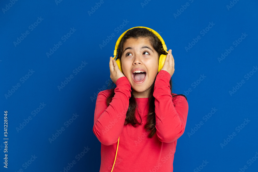 Adorable preteen girl with red jersey Adorable preteen girl with red jersey