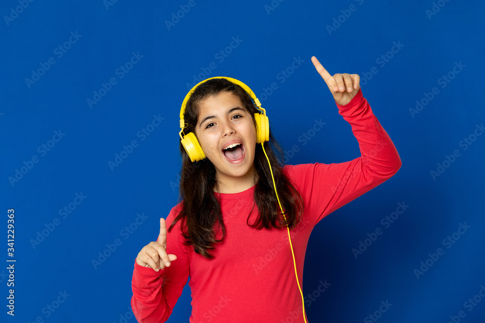 Adorable preteen girl with red jersey Adorable preteen girl with red jersey