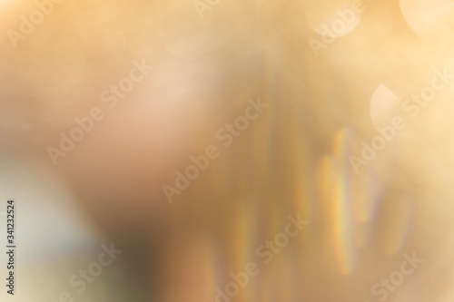 Tableau sur toile Blurry golden glitter background texture