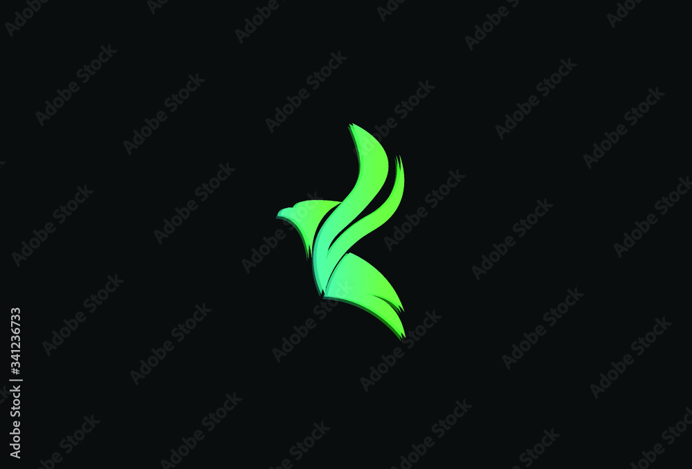 Colorful Flying Bird Logo Vector Illustration Design