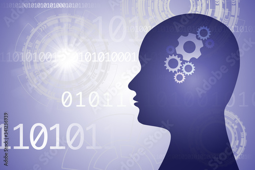 Wallpaper Mural 人工知能とデジタル化されたテクノロジー コード AI, digital  technology code Artificial intelligence Torontodigital.ca