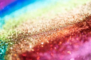 Colorful rainbow glitter background texture