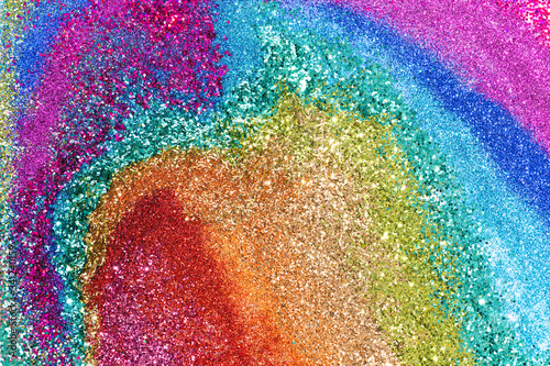Obraz na płótnie Colorful rainbow glitter background texture