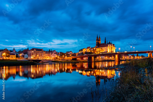 panoramic view of Albrechtsburg and Cathedral Meissen, Germany © Bernhard