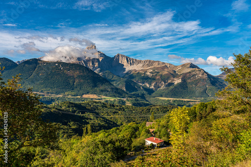 Landscape at Saint Baudille et Pipet, Trieves in Vercors, French Alps, France photo