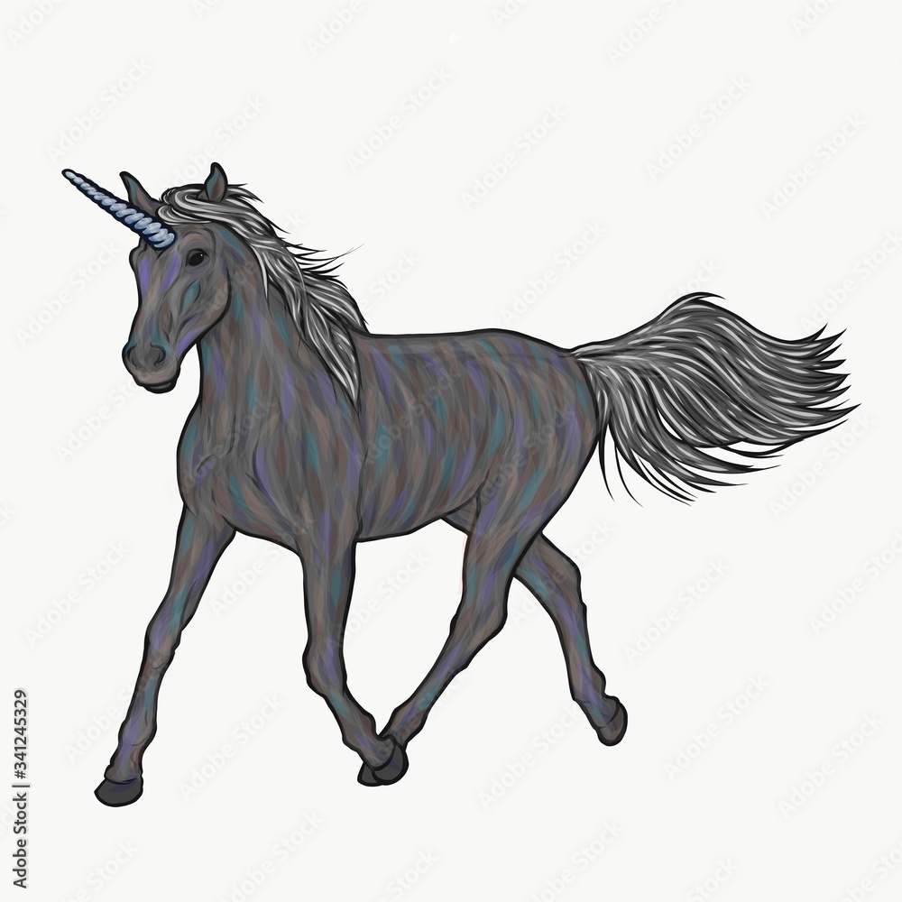 Fototapeta horse / unicorn illustration