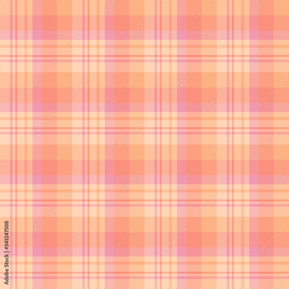Seamless pattern in interesting orange and pink colors for plaid, fabric, textile, clothes, tablecloth and other things. Vector image.