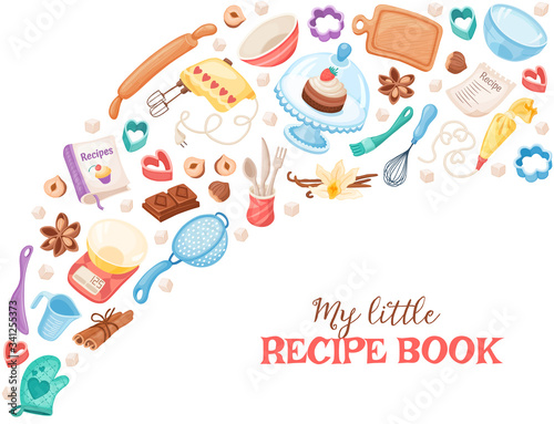 Cartoon baking vector banner