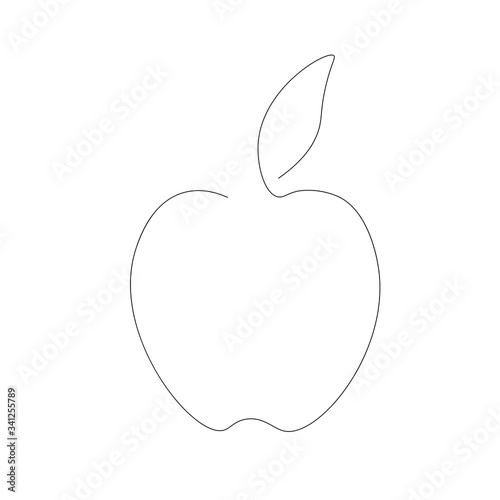 Apple fruit icon or logo  vector illustration