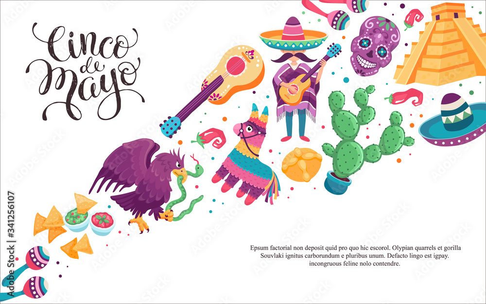 Fototapeta premium Hola mexico poster