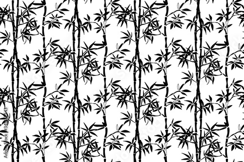 Bamboo pattern. Seamless pattern. Vector illustration. Suitable for fabric, wrapping paper, digital paper, wall paper and the like © Helen Trupak